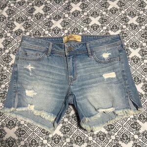 Hollister Boyfriend Denim Shorts Ultra Low Rise, Size 5/27